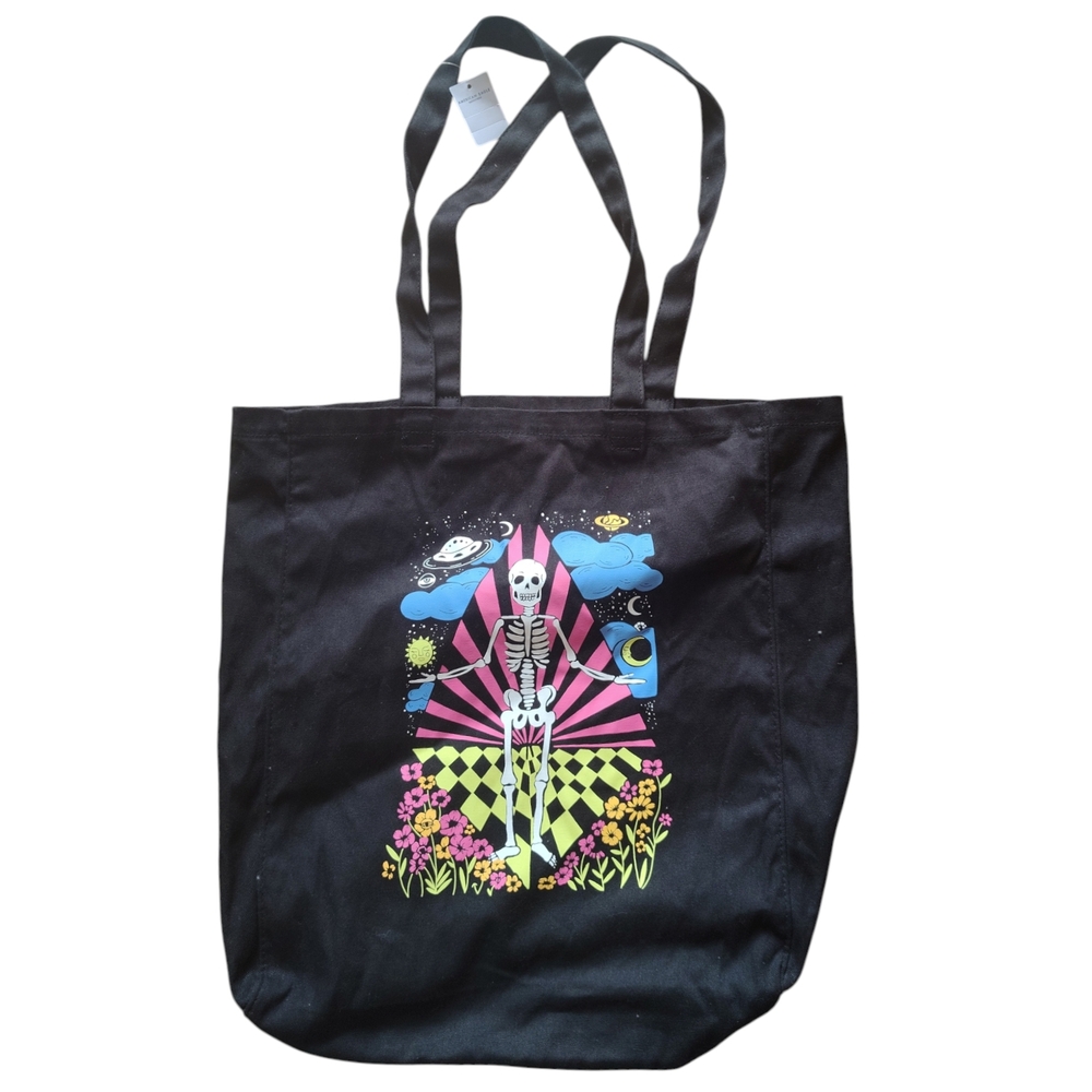 NWT Black Tote Bag with Skeleton Design American Eagle
